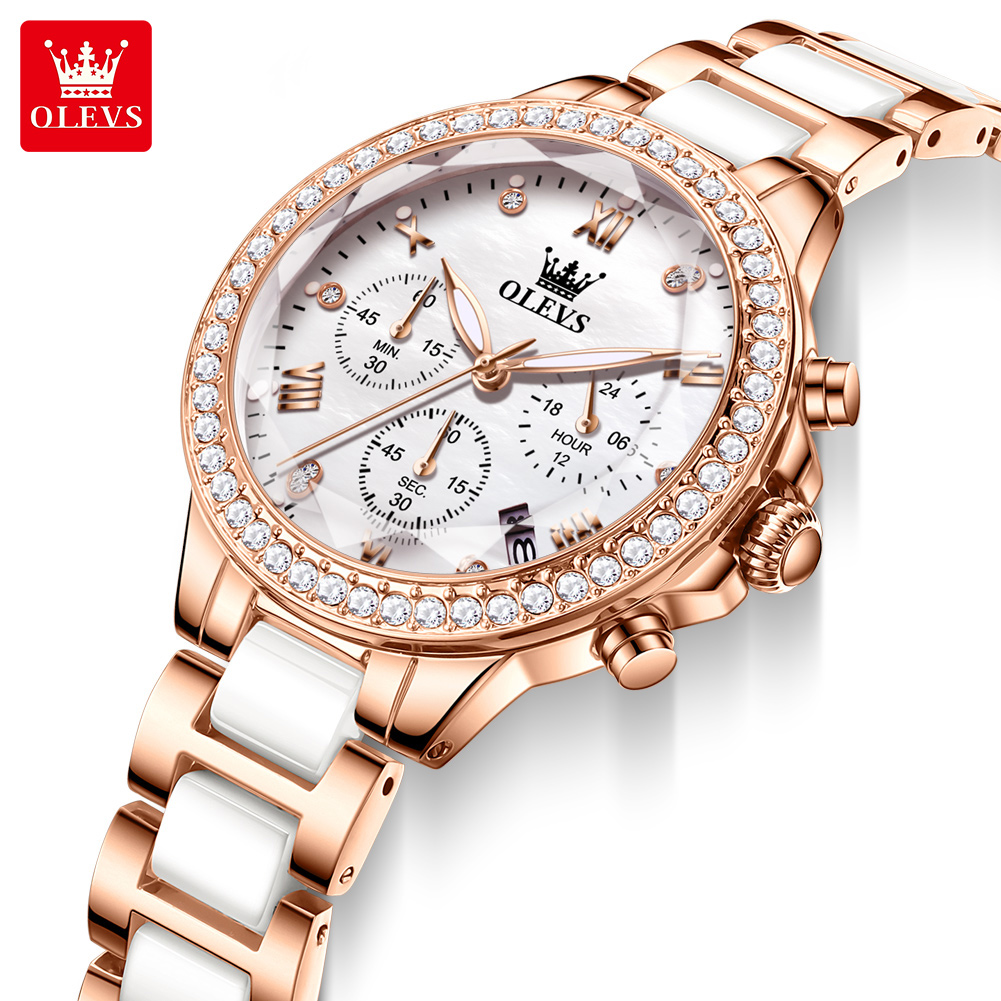 Luxury Watch Zone - OLEVS 9999 Ladies' Quartz Watch Ceramic