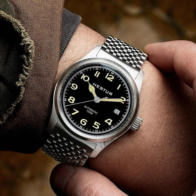 Automatic Pilot Watch - Hestur Automatic Mechanical Watch Pilot Men's