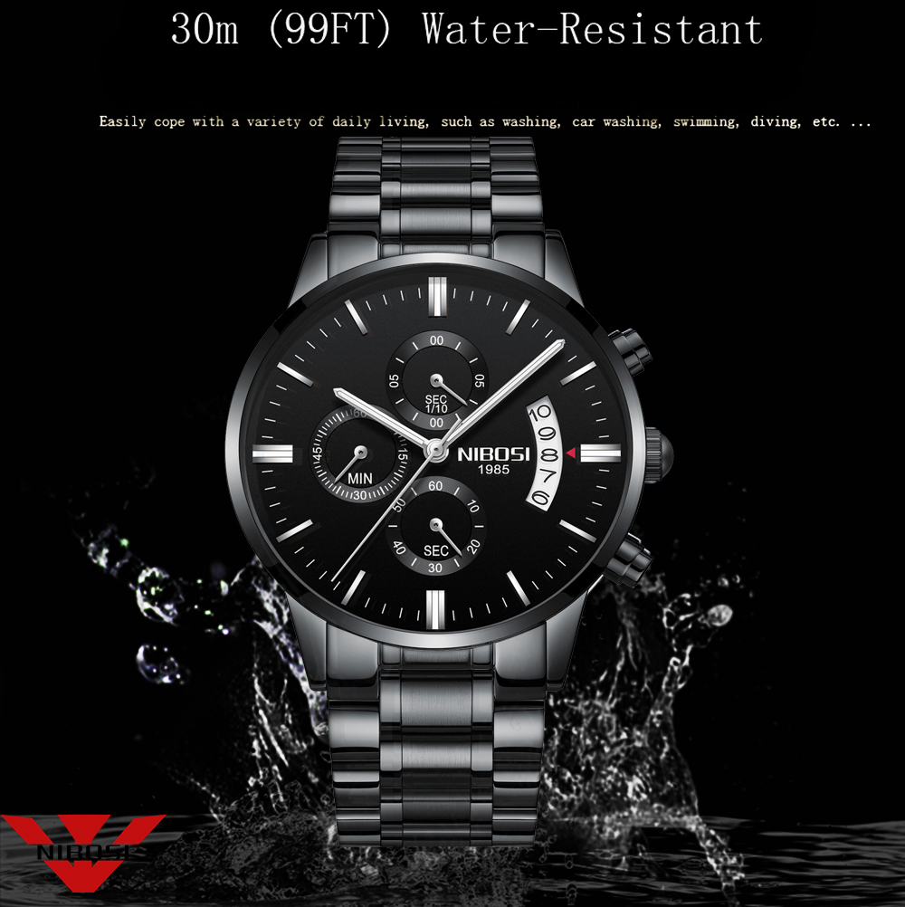 NIBOSI Stainless Steel Black Q - Luxury Watch Magazine recension och pris