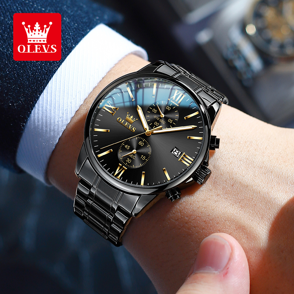 OLEVS 2886 Classic Black Quart - Luxury Watch Magazine recension och pris