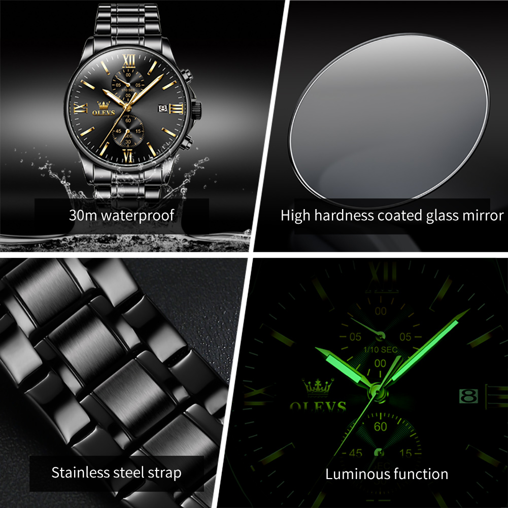 OLEVS 2886 Classic Black Quart - Luxury Watch Magazine recension och pris