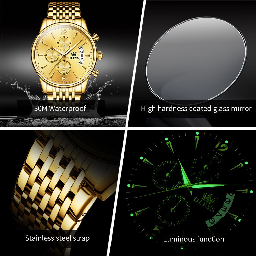 OLEVS Brand Luxury Gold Quartz - Luxury Watch Magazine recension och pris