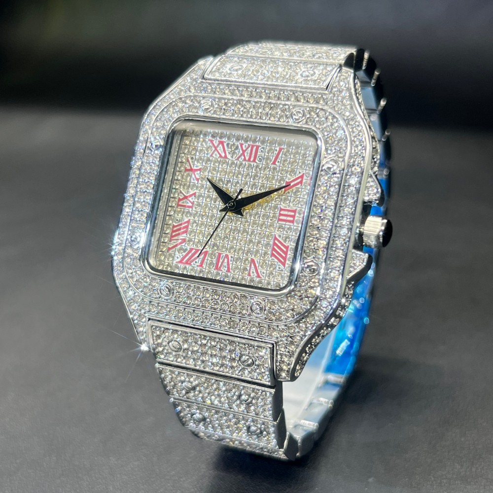 MISSFOX Iced Out Men Watch Squ - Luxury Watch Sale recension och pris