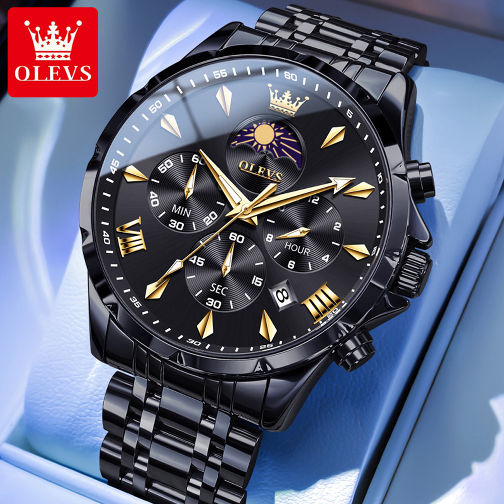 OLEVS 3653 Brand Moon Phase Ca - Luxury Watch Magazine recension och pris