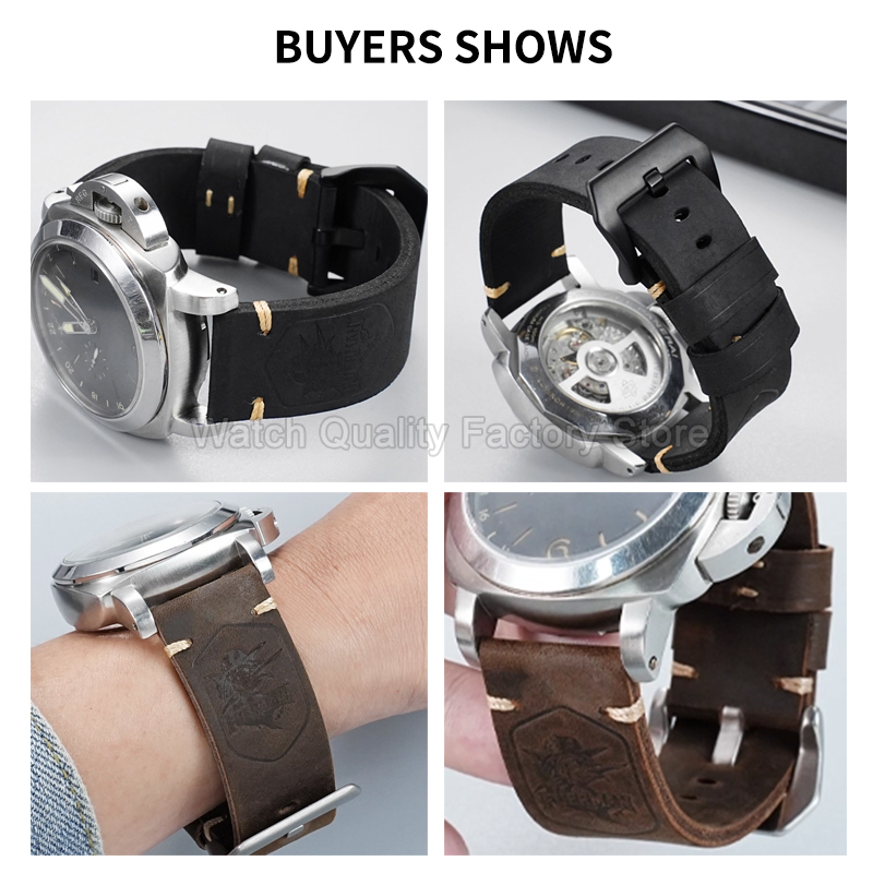 Black Brown 20 22 24 26mm Flat - Luxury Watch Panerai recension och pris