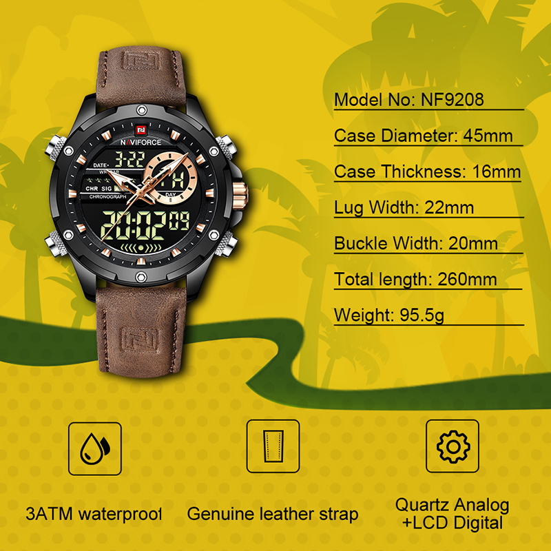 New NAVIFORCE Men Watches Quar - Luxury Watch Zone recension och pris