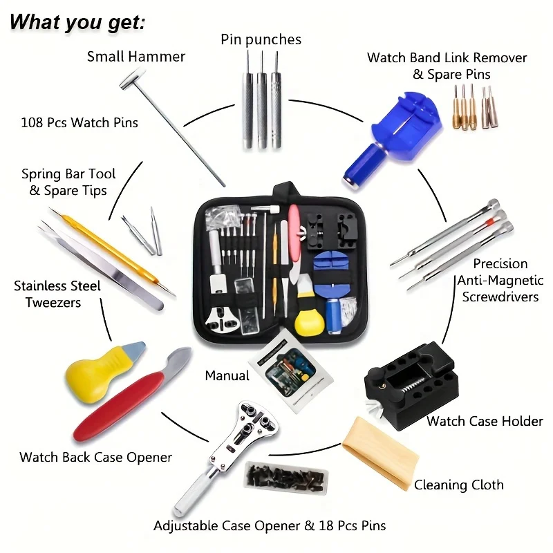 147pcs/set Watchmaker Watch Re - Luxury Watch Cleaning Kit recension och pris