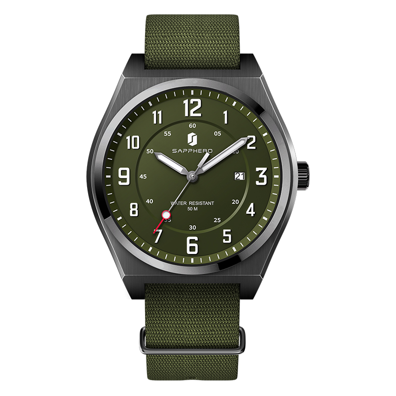 SAPPHERO Men's Sports Quartz W - Luxury Watch With Green Dial recension och pris