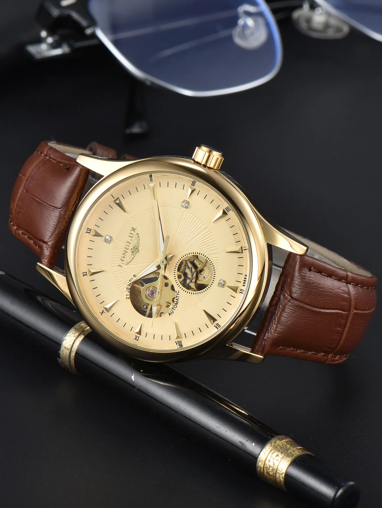 LONGLUX Automatic Watch Elegan - Automatic Pilot Watch recension och pris