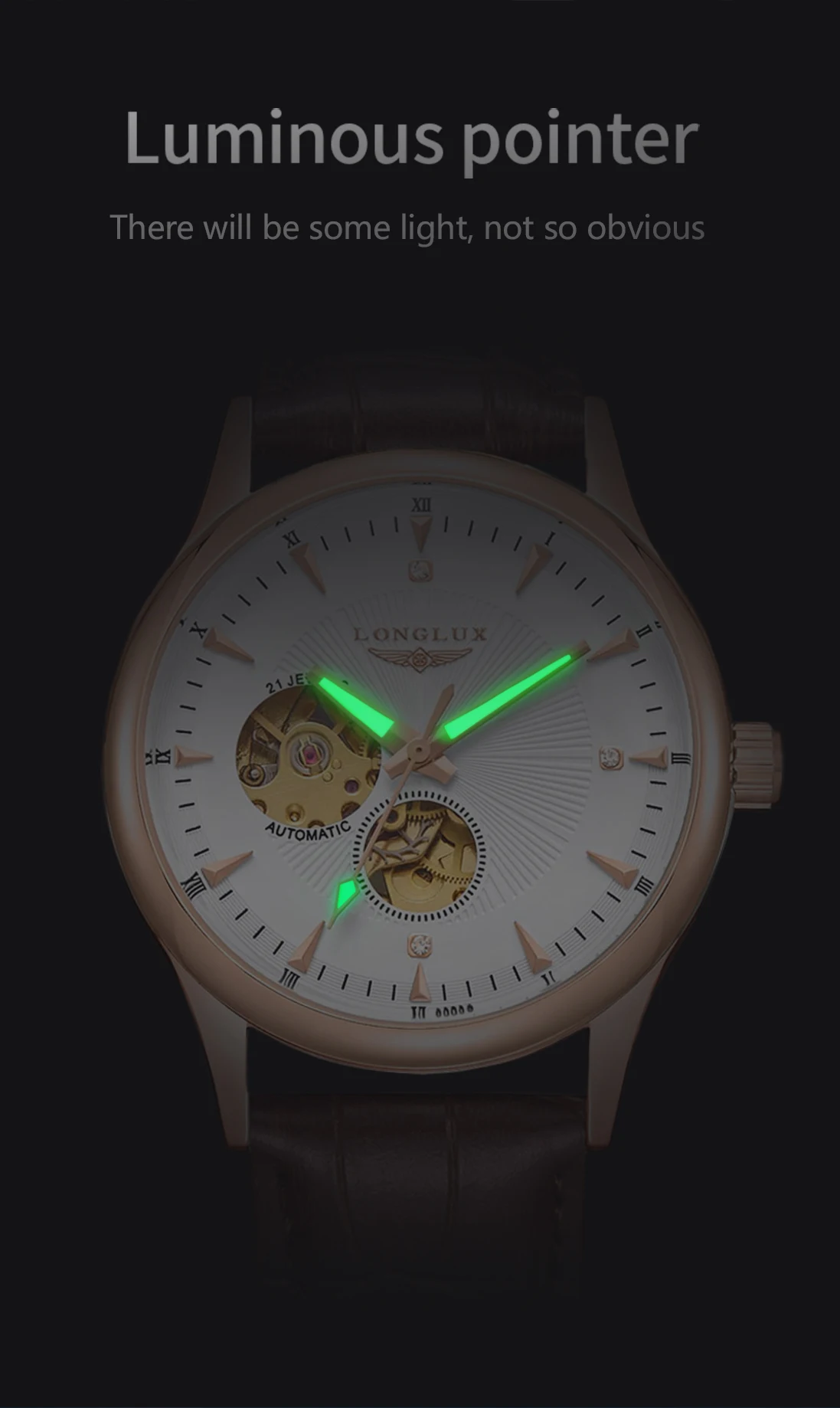 LONGLUX Automatic Watch Elegan - Automatic Pilot Watch recension och pris